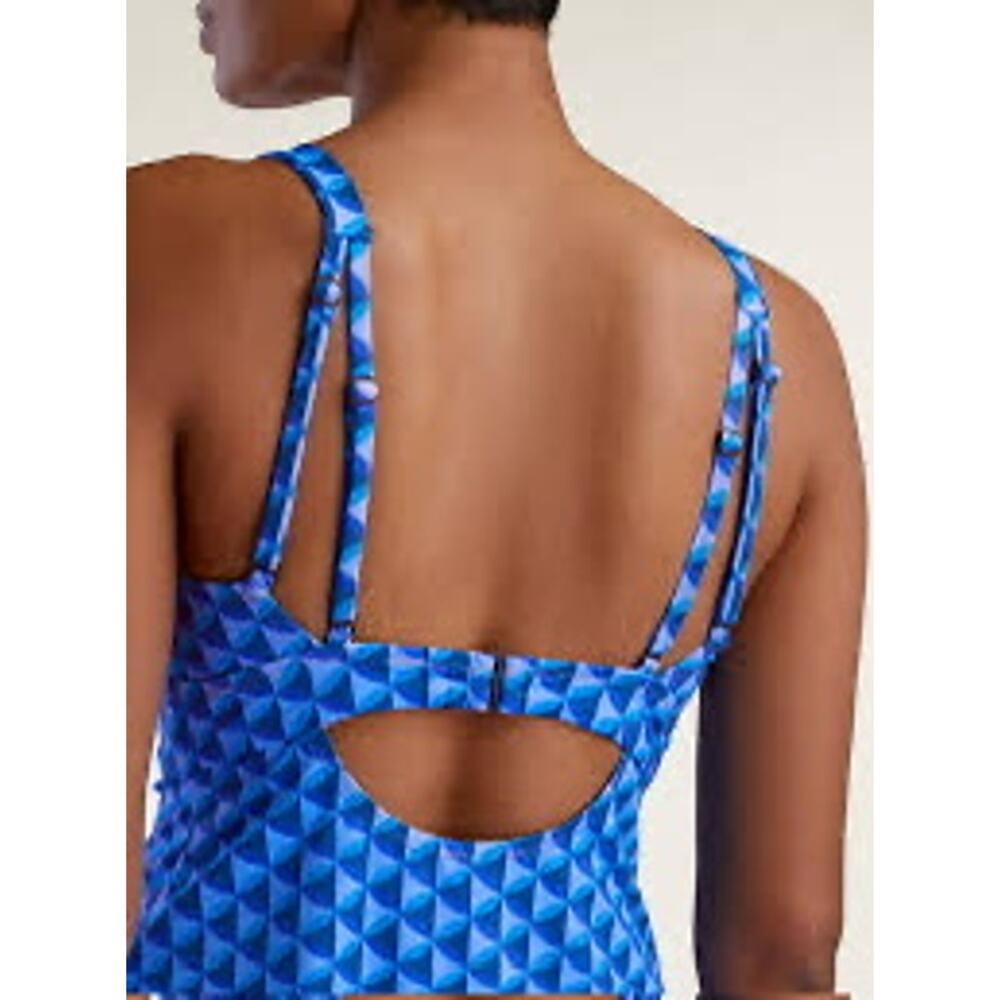 Title Nine Metis Underwire Tankini Swim Top - Cebu Size 38D Blue *EUC - Picture 7 of 8